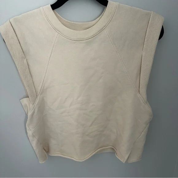 Frame $168 Women's White Crewneck Roll
Sleeve Sweatshirt Sweater Size XS - Picture 3 of 5